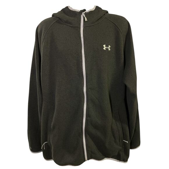 Under Armour Other - Under Armour Mens Large UA Storm Hoodie 3XL Loose Fit Gray/Black Full Zip Pocket